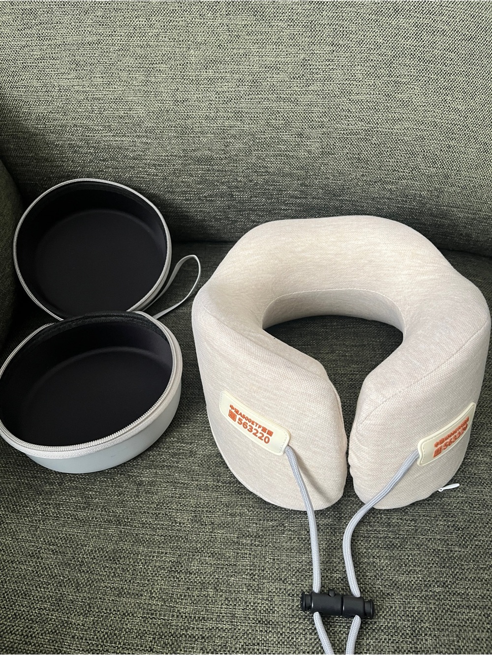 Travel Neck Pillow in Light Beige